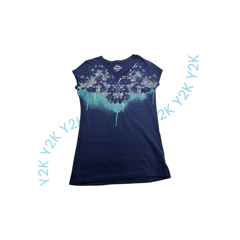 Y2K Deadstock Mudd Graphic Tee – McBling Butterfly & Floral Print | 100% Cotton